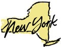 Hand Drawn New York State Sketch Royalty Free Stock Photo