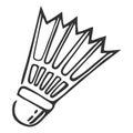 Hand drawn nylon shuttlecock, vector illustration