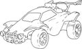 Hand drawn of a off road car toy illustration Royalty Free Stock Photo