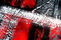 Red and black colors on canvas.Oil painting. Abstract art background. Oil painting on canvas. Color texture. Fragment of artwork. Royalty Free Stock Photo