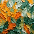 Oil painting detail of fall colors and scene. colorful marbling texture creative background with abstract art style painted with Royalty Free Stock Photo
