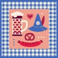 Hand drawn Oktoberfest design elements