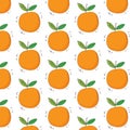 Hand drawn orange fruit pattern. Seamless Pattern. Print texture. Fabric design.