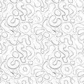 Hand drawn organic black shapes seamless pattern Royalty Free Stock Photo