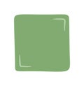 Hand Drawn Organic Green Square Patch Frame Royalty Free Stock Photo
