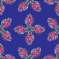 Hand drawn ornament pattern. Vector geometric tracery seamless background.