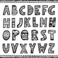 Hand drawn ornamental font