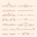 Hand drawn ornaments for invitation, congratulation and g Royalty Free Stock Photo