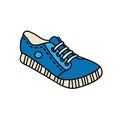 Hand drawn outdoor shoes. Vector doodle illustration can be used for design discount cards, decorate a shoe store Royalty Free Stock Photo