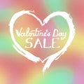 A hand drawn outline of the heart, with an inscription in the center, on Valentine`s Day. Royalty Free Stock Photo