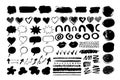 Hand drawn paint daubs banners and forms Royalty Free Stock Photo