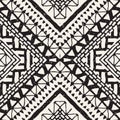 Hand drawn painted seamless pattern. Vector tribal design background. Ethnic motif. Geometric ethnic stripe lines Royalty Free Stock Photo