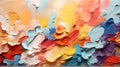 Hand drawn painting abstract art panorama background colors texture design illustration.