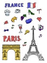 Hand drawn Paris illustration Royalty Free Stock Photo