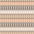Hand drawn pastel colors seamless pattern vector with aztec tribal stripes drawing Royalty Free Stock Photo