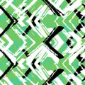 Hand drawn pattern with brushed zigzag line. Royalty Free Stock Photo