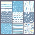 Hand drawn pattern collection Royalty Free Stock Photo