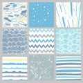 Hand drawn pattern collection Royalty Free Stock Photo