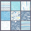 Hand drawn pattern collection Royalty Free Stock Photo