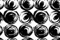 Hand drawn pattern texture repeating seamless monochrome. Black and white spots. Paint smears. Casual polka dot texture. Stylish d Royalty Free Stock Photo