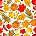 Hand drawn pattern Thanksgiving Day