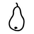 Hand drawn pear isolated on white background. Vector illustration in doodle style Royalty Free Stock Photo