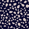 Hand drawn pebble seamless pattern. Chaotic stones wallpaper