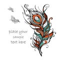 Hand-drawn pen filled with ornaments in the style of doodling and zentangl . Vector illustration Royalty Free Stock Photo