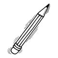 Hand drawn pencil icon isolated on white background. Art. Stationery. Office