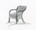 Wicker chair - pencil sketch