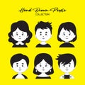 Hand Drawn People Avatar Collection Royalty Free Stock Photo