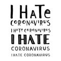 Hand drawn phrase about coronavirus