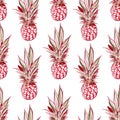 Hand drawn pineapple seamless pattern in vector sweet mood of summer vibes ,Design for fashion, fabric,web,wallpaper and all