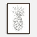 Hand drawn pineapple wall decor