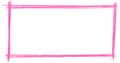 Hand-Drawn Pink Crayon Frame Royalty Free Stock Photo