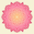 Hand drawn Pink Mandala design. Perfect for backgrounds, invitations, birthday cards, wallpapers