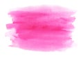 Hand drawn pink watercolor brush strokes