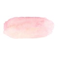 Hand drawn pink watercolor texture isolated on the white background. Vector.