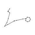 Hand drawn Pisces constellation celestial space. Zodiac horoscope symbol, star astrology, astrology sign, icon Royalty Free Stock Photo