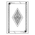 Hand drawn of poker card in zentangle style Royalty Free Stock Photo