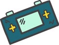 Hand Drawn portable game console illustration Royalty Free Stock Photo