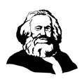 Karl Marx.Vector portrait of Karl Marx. Royalty Free Stock Photo