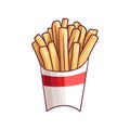 Hand drawn potatoes french fries