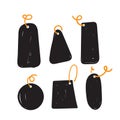 Hand drawn price tag label illustration icon vector doodle Royalty Free Stock Photo