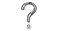 Hand drawn question mark with shadow and reflection Royalty Free Stock Photo