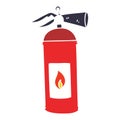 hand drawn quirky cartoon fire extinguisher Royalty Free Stock Photo