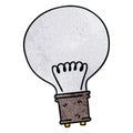 hand drawn quirky cartoon light bulb Royalty Free Stock Photo