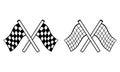 hand drawn racing flag black and white