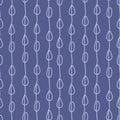 Hand drawn raindrop on a string purple monochrome cute seamless pattern Royalty Free Stock Photo