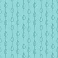 Hand drawn raindrop on a string seamless pattern Royalty Free Stock Photo